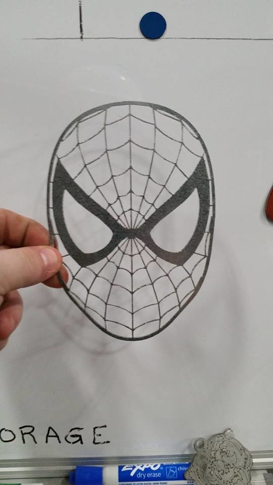 طرح مرد عنکبوتی مناسب برای استفاده در دستگاه های cnc چوب و cnc لیزر - spiderman dxf