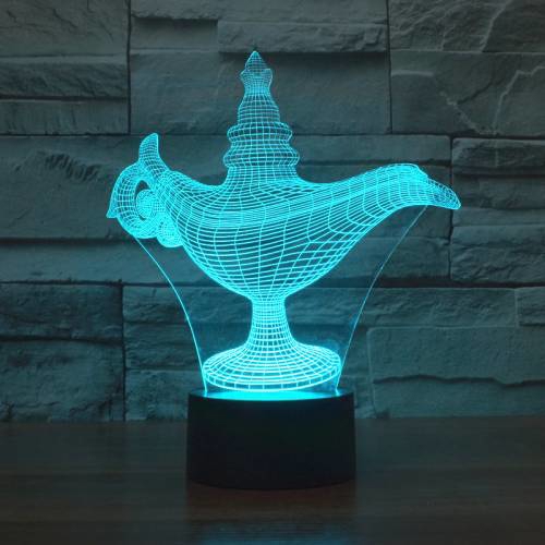 طرح چراغ خواب سه بعدی آلادین مناسب برای استفاده در دستگاه های cnc چوب و cnc لیزر - 3d alladdin lamp dxf file