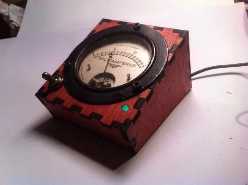 طرح متر لیزری برش خورده USB مناسب برای استفاده در دستگاه های cnc چوب و cnc لیزر - laser cut usb gauge