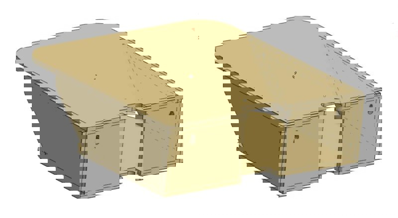 طرح قفسه دیواری گردان مناسب برای استفاده در دستگاه های cnc چوب و cnc لیزر - laser cut turntable wall shelf