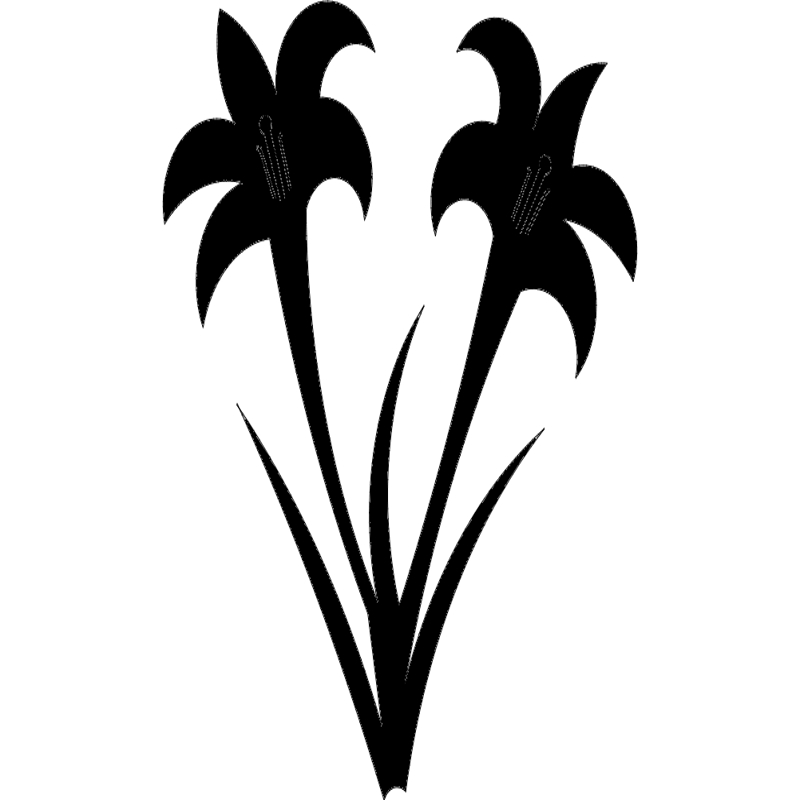 طرح نیلوفرها مناسب برای استفاده در دستگاه های cnc چوب و cnc لیزر - lillies dxf file