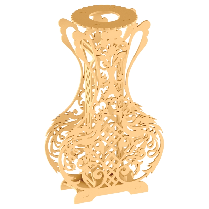 طرح گلدان های دست ساز برای تزیین منزل مناسب برای استفاده در دستگاه های cnc چوب و cnc لیزر - diy vases for decorating your home dxf file