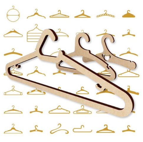طرح وکتور مجموعه آویزهای چوبی مناسب برای استفاده در دستگاه های cnc چوب و cnc لیزر - hanger pack vector set cdr file