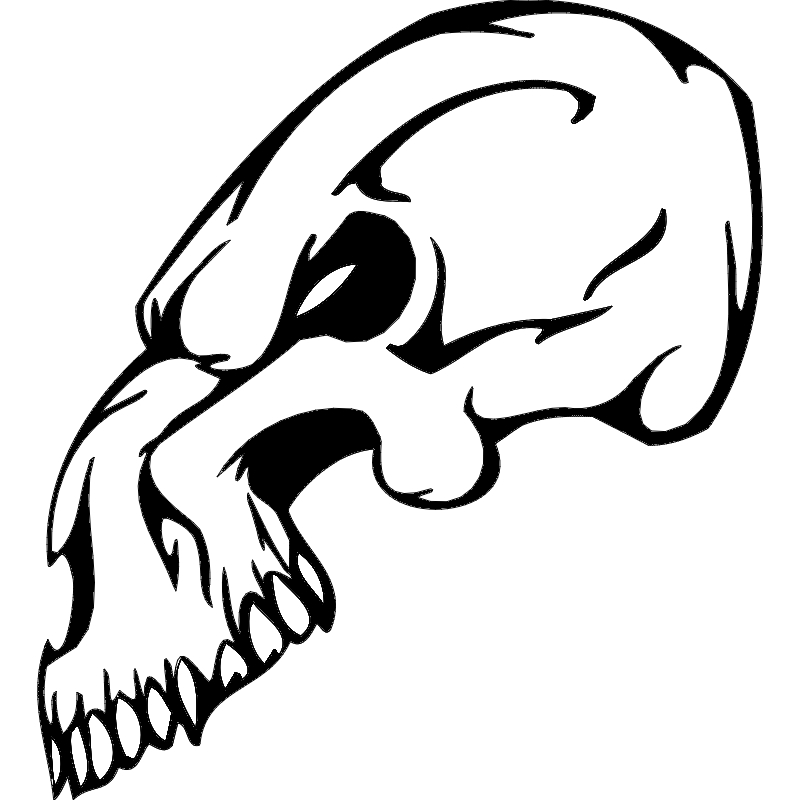 طرح جمجمه شماره 017 مناسب برای استفاده در دستگاه های cnc چوب و cnc لیزر - skull 017 dxf file