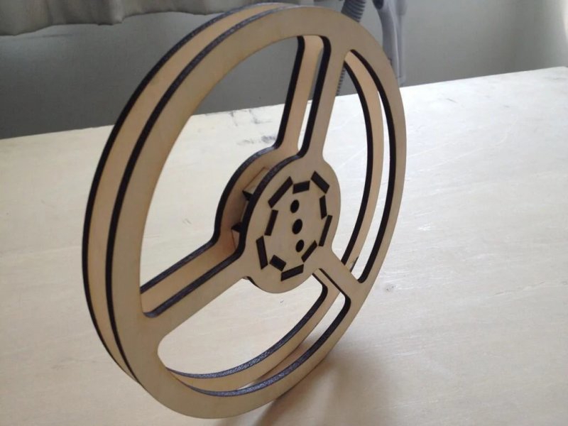 طرح حلقه فیلم مناسب برای استفاده در دستگاه های cnc چوب و cnc لیزر - laser cut film reel cdr file