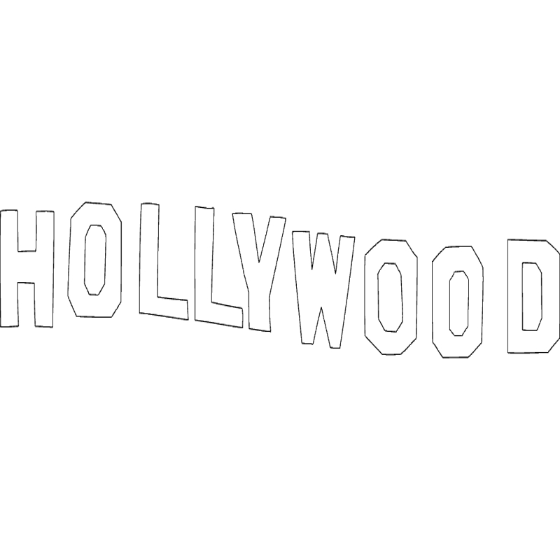 طرح سیلوئت هالیوودی مناسب برای استفاده در دستگاه های cnc چوب و cnc لیزر - hollywood silhouette dxf file