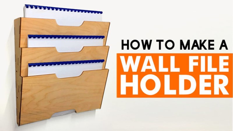 طرح نگهدارنده فایل دیواری مناسب برای استفاده در دستگاه های cnc چوب و cnc لیزر - laser cut wall file holder
