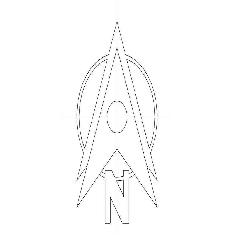 طرح نماد فلش شمال مناسب برای استفاده در دستگاه های cnc چوب و cnc لیزر - north arrow symbol dxf file