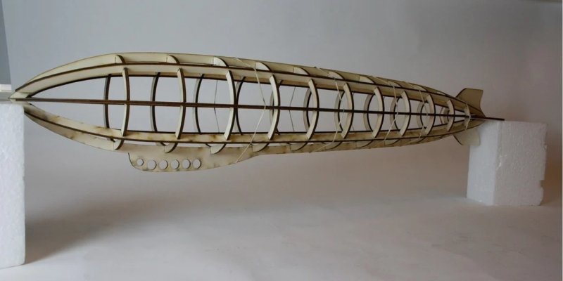 طرح سه بعدی طرح زپلین مناسب برای استفاده در دستگاه های cnc چوب و cnc لیزر - laser cut zeppelin 3d dxf file