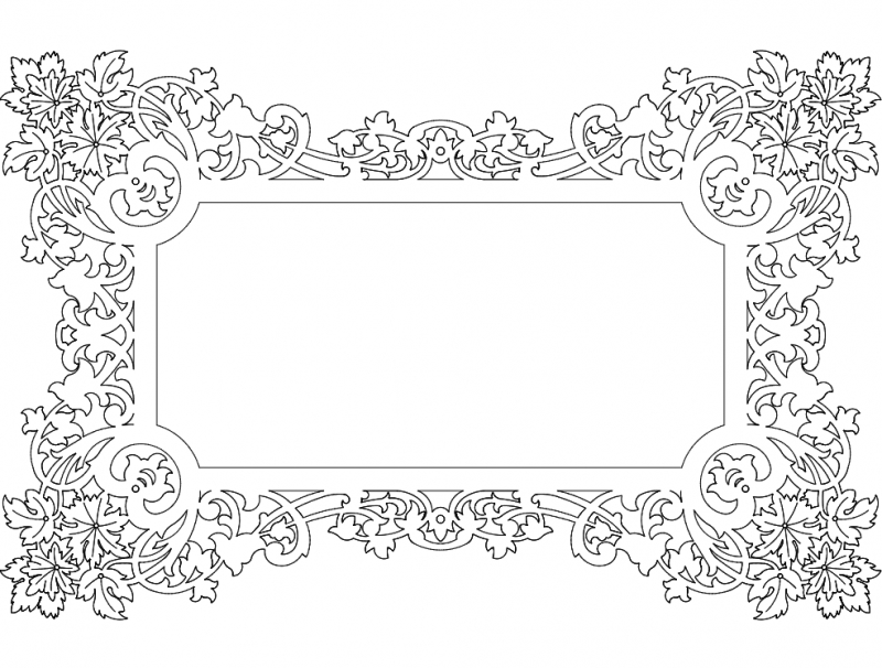طرح قاب t1 مناسب برای استفاده در دستگاه های cnc چوب و cnc لیزر - frame design t1 dxf file
