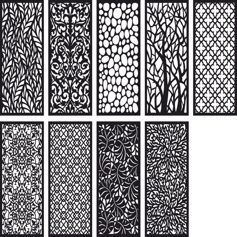 طرح مجموعه طرح پنل صفحه نمایش مناسب برای استفاده در دستگاه های cnc چوب و cnc لیزر - pattern panel screen collection cdr file