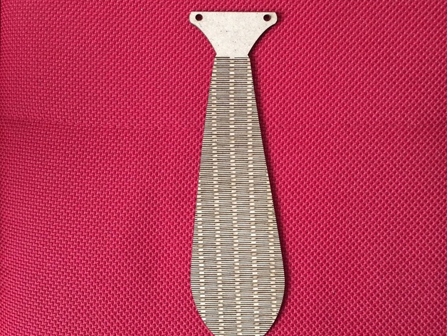 طرح کراوات انعطاف پذیر مناسب برای استفاده در دستگاه های cnc چوب و cnc لیزر - flexible laser cut tie svg file