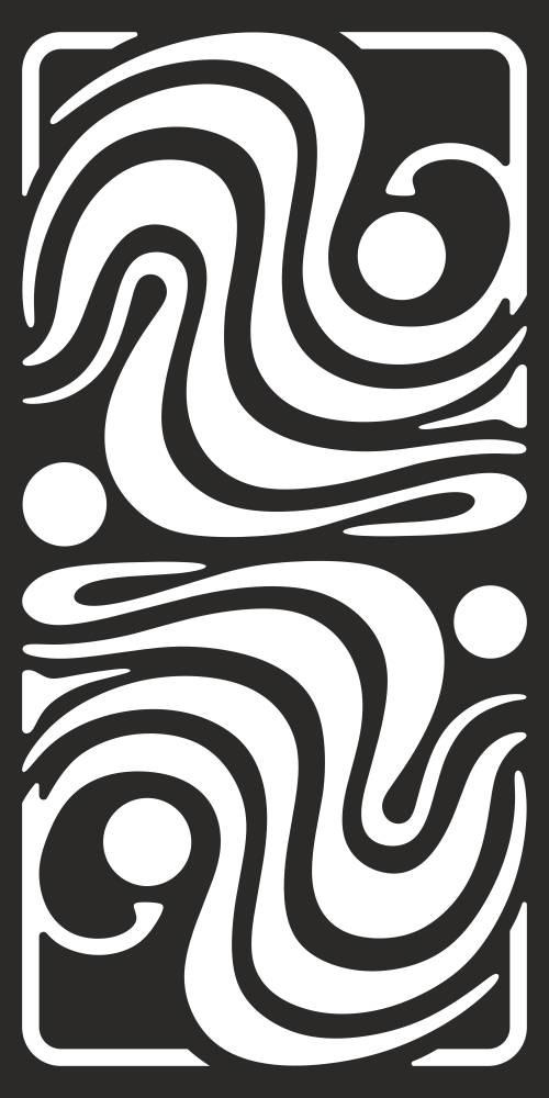 طرح پنل دکوراتیو مناسب برای استفاده در دستگاه های cnc چوب و cnc لیزر - decor screen panel cdr file