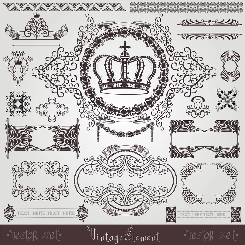 طرح بنر برچسب سلطنتی آرت نوو مناسب برای استفاده در دستگاه های cnc چوب و cnc لیزر - art nouveau royal label banner eps file