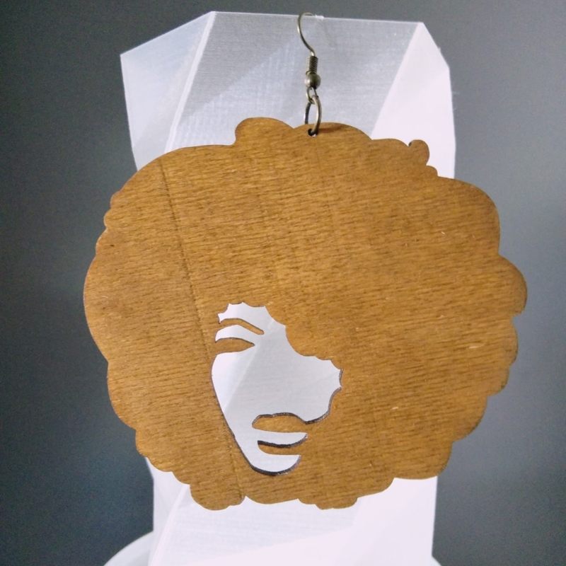 طرح جاکلیدی دسته گل آفریقایی مناسب برای استفاده در دستگاه های cnc چوب و cnc لیزر - laser cut boucle afro keychain dxf file