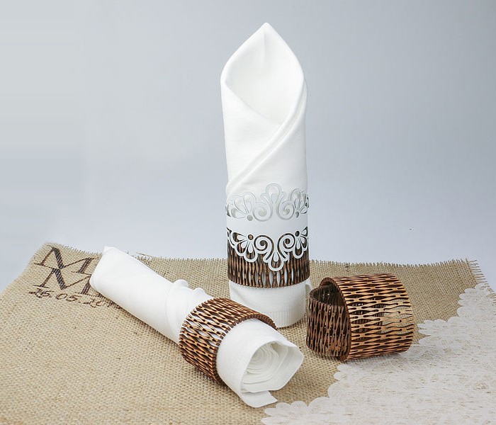 طرح حلقه دستمال سفره چوبی مناسب برای استفاده در دستگاه های cnc چوب و cnc لیزر - laser cut wooden napkin ring cdr file