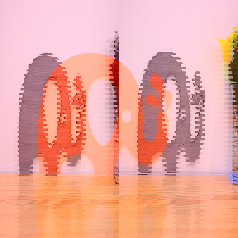 طرح دکور دیواری فیل مناسب برای استفاده در دستگاه های cnc چوب و cnc لیزر - laser cut elephant wall decor cdr file