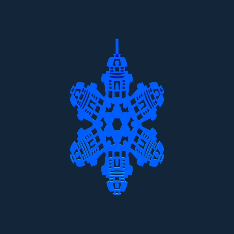 طرح دانه برف مناسب برای استفاده در دستگاه های cnc چوب و cnc لیزر - snowflake stl file