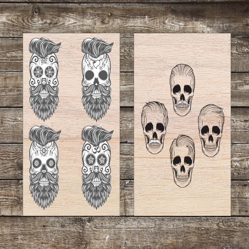 طرح حکاکی لیزری جمجمه شکر مناسب برای استفاده در دستگاه های cnc چوب و cnc لیزر - laser engraving sugar skull art cdr file