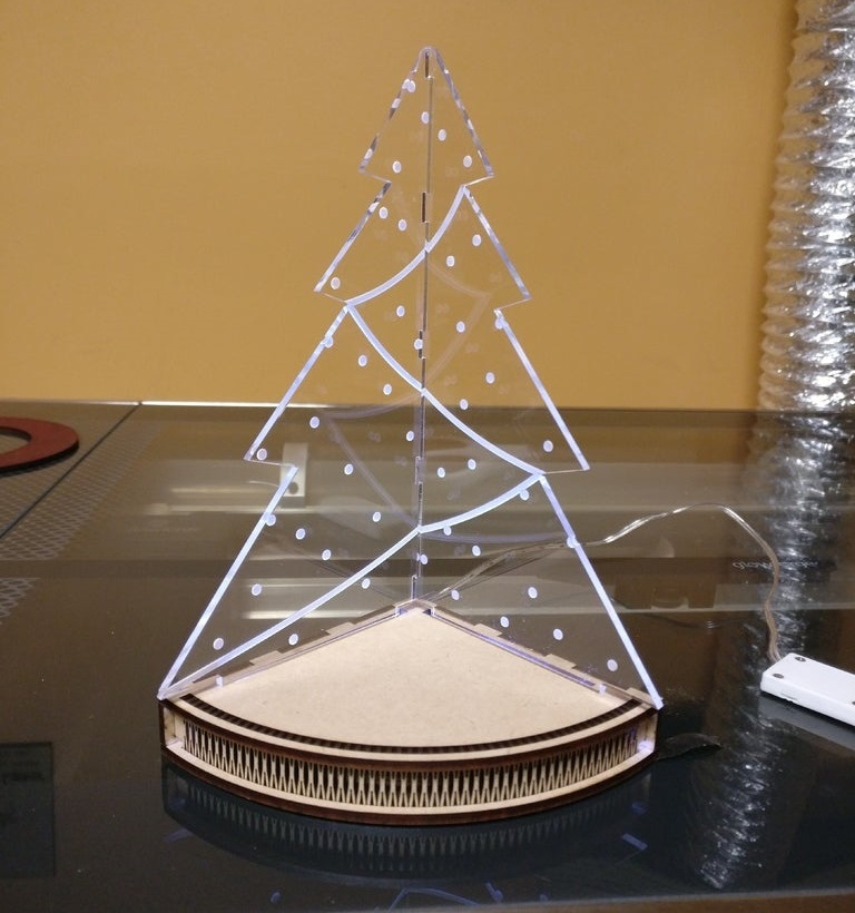 طرح پایه چراغ اکریلیک ۳ میلی‌متری مناسب برای استفاده در دستگاه های cnc چوب و cnc لیزر - laser cut acrylic lamp base 3mm svg file