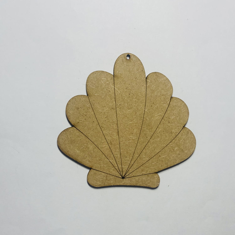 طرح صدف چوبی ناتمام مناسب برای استفاده در دستگاه های cnc چوب و cnc لیزر - laser cut sea shell shape unfinished wood sea shell cutout cdr file