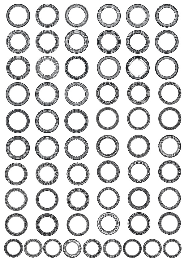 طرح تزئینات دایره ای مناسب برای استفاده در دستگاه های cnc چوب و cnc لیزر - circle ornament cdr file