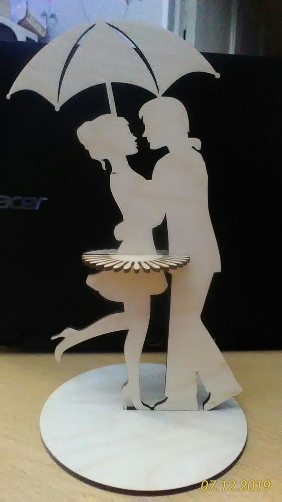 طرح جا دستمال سفره زوج رقصنده مناسب برای استفاده در دستگاه های cnc چوب و cnc لیزر - dancing couple napkin holder dxf file