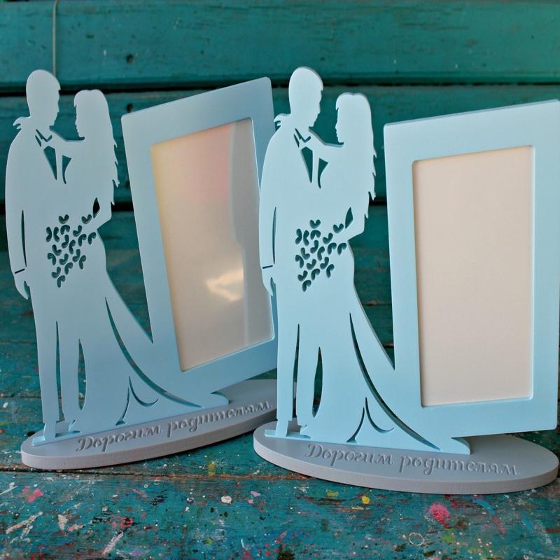طرح قاب عکس دونفره مناسب برای استفاده در دستگاه های cnc چوب و cnc لیزر - laser cut couple picture frame cdr file
