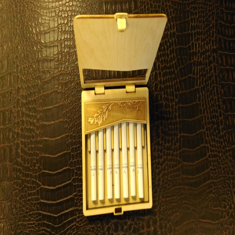 طرح جعبه سیگار مناسب برای استفاده در دستگاه های cnc چوب و cnc لیزر - laser cut cigarette case template cdr file