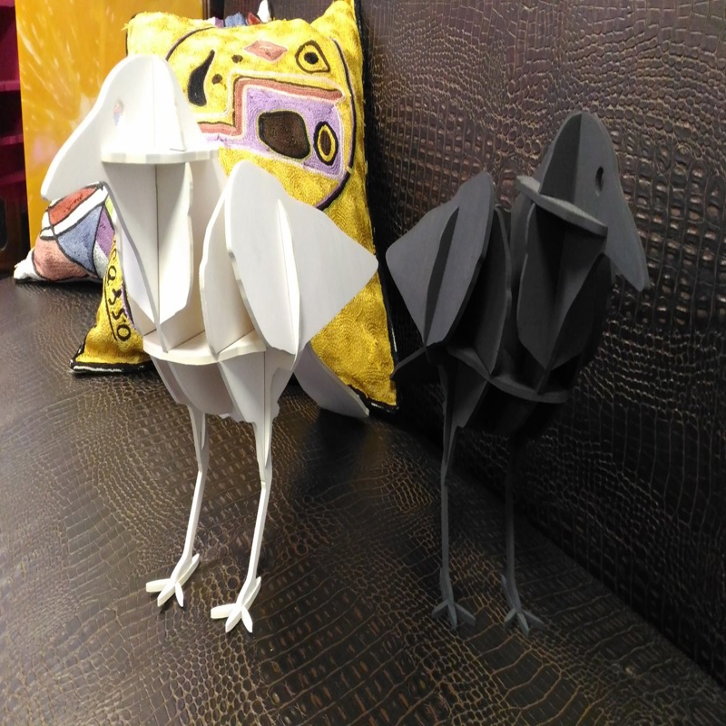 طرح سه بعدی پازل سه بعدی کلاغ با ضخامت ۴ میلی متر مناسب برای استفاده در دستگاه های cnc چوب و cnc لیزر - laser cut crow 3d puzzle 4mm cdr file