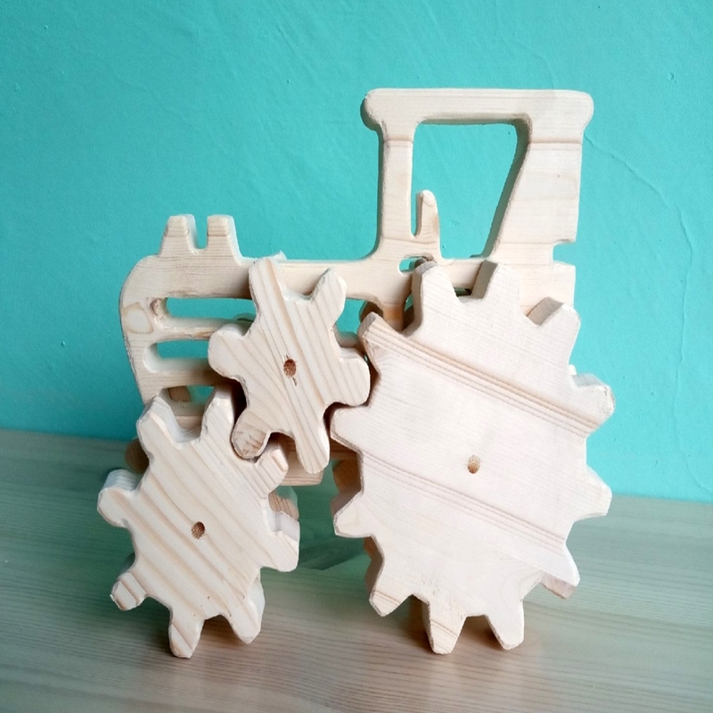 طرح اسباب بازی چوبی تراکتور مناسب برای استفاده در دستگاه های cnc چوب و cnc لیزر - laser cut tractor wooden toy cdr file