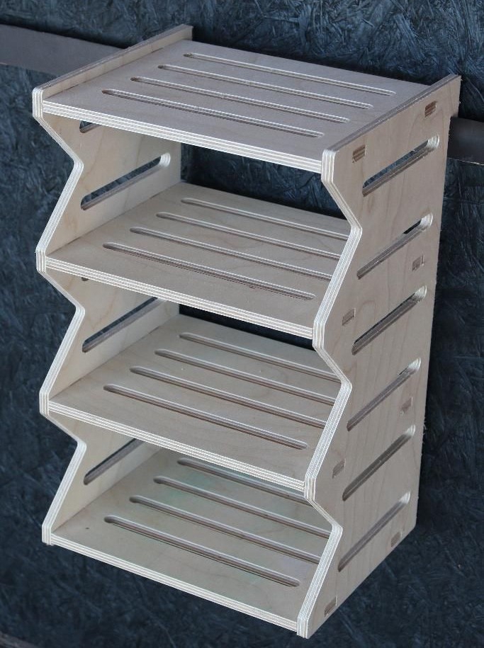 طرح قفسه دیواری طرح جاکفشی مناسب برای استفاده در دستگاه های cnc چوب و cnc لیزر - laser cut decor wall shelf storage rack cdr file