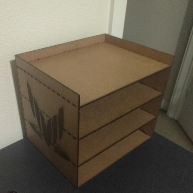 طرح جا کاغذی اداری مناسب برای استفاده در دستگاه های cnc چوب و cnc لیزر - laser cut office paper holder cdr file