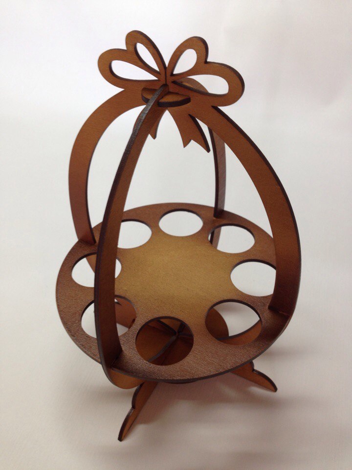 طرح جا تخم مرغی عید پاک مناسب برای استفاده در دستگاه های cnc چوب و cnc لیزر - easter laser cut egg cup holder cdr file