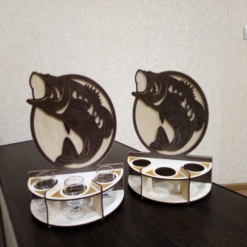 طرح جا لیوانی نوشابه مناسب برای استفاده در دستگاه های cnc چوب و cnc لیزر - laser cut wine glass holder dxf file