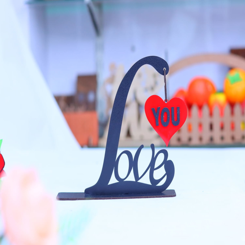 طرح عشق برای روز ولنتاین مناسب برای استفاده در دستگاه های cnc چوب و cnc لیزر - laser cut love valentine day decor cdr file