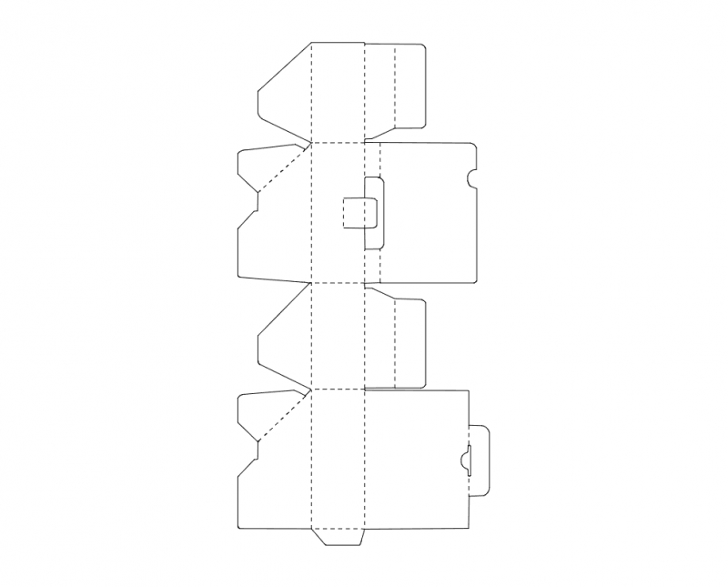 طرح جعبه مقوایی مناسب برای استفاده در دستگاه های cnc چوب و cnc لیزر - cardboard box dxf file