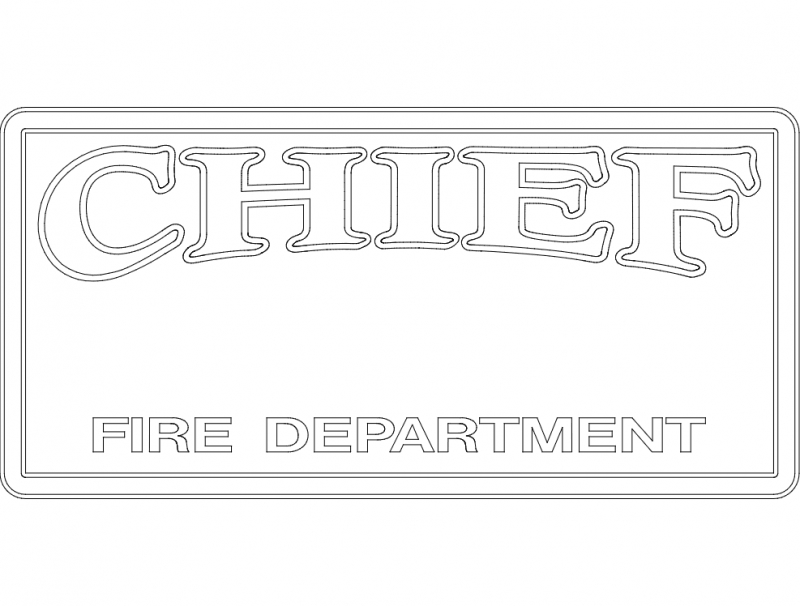طرح اداره آتش نشانی شماره ۲ مناسب برای استفاده در دستگاه های cnc چوب و cnc لیزر - chief fire department 2 dxf file