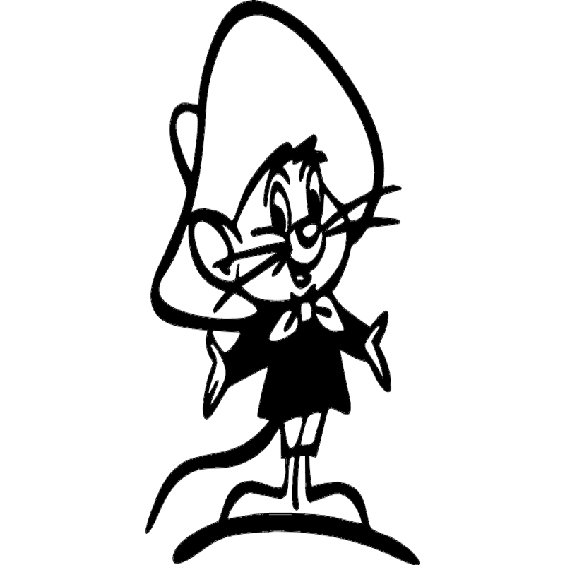طرح اسپیدی گونزالس مناسب برای استفاده در دستگاه های cnc چوب و cnc لیزر - speedy gonzales dxf file