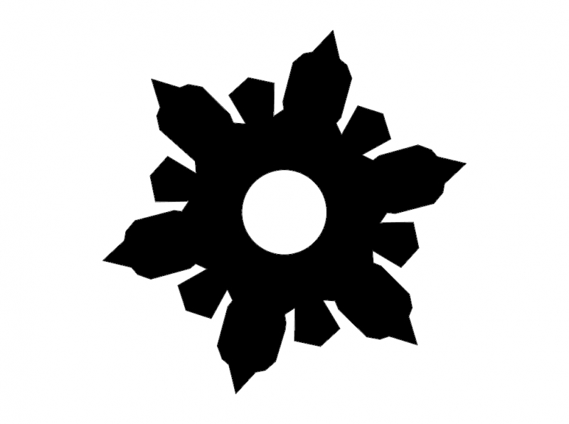 طرح وکتور دانه برف مناسب برای استفاده در دستگاه های cnc چوب و cnc لیزر - vector snowflake dxf file