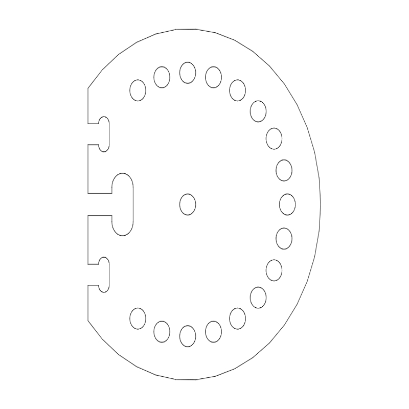 طرح پایه نصب زاویه دار مناسب برای استفاده در دستگاه های cnc چوب و cnc لیزر - angle mount base dxf file