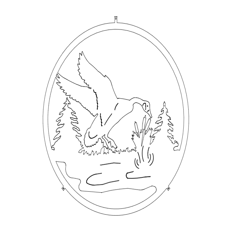 طرح دیوار غاز مناسب برای استفاده در دستگاه های cnc چوب و cnc لیزر - goose wall dxf file