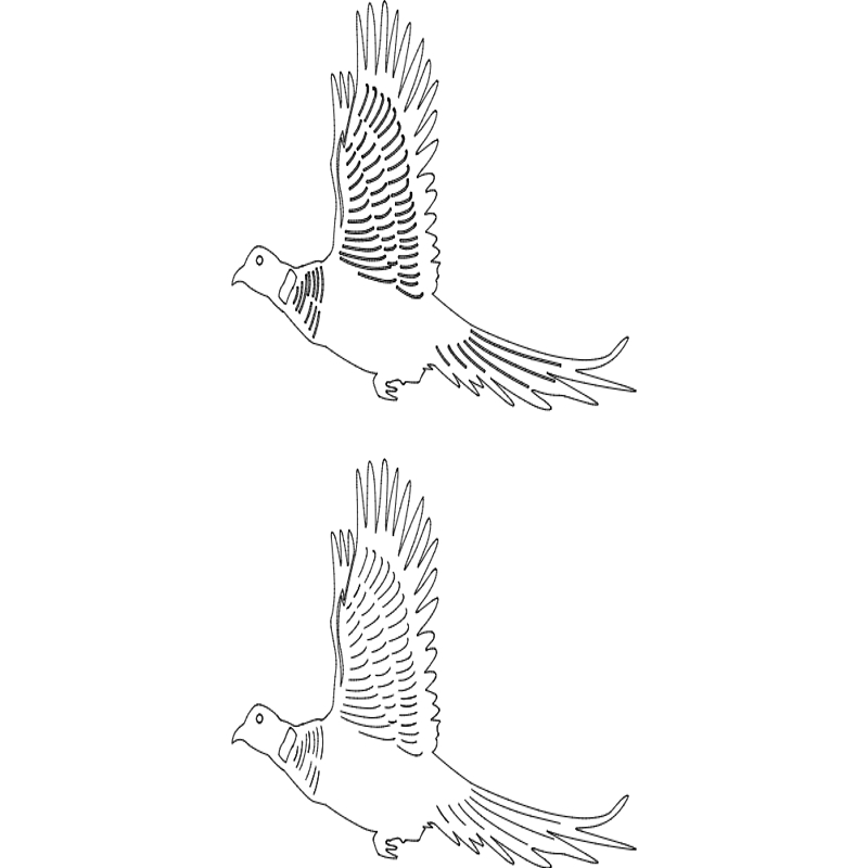 طرح پرواز پرندگان مناسب برای استفاده در دستگاه های cnc چوب و cnc لیزر - birds flying dxf file