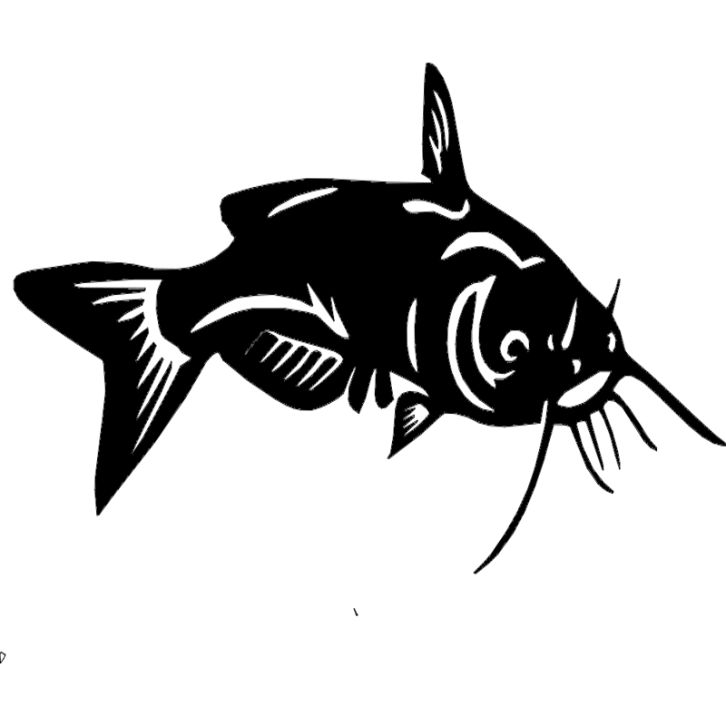 طرح گربه ماهی مناسب برای استفاده در دستگاه های cnc چوب و cnc لیزر - catfish dxf file