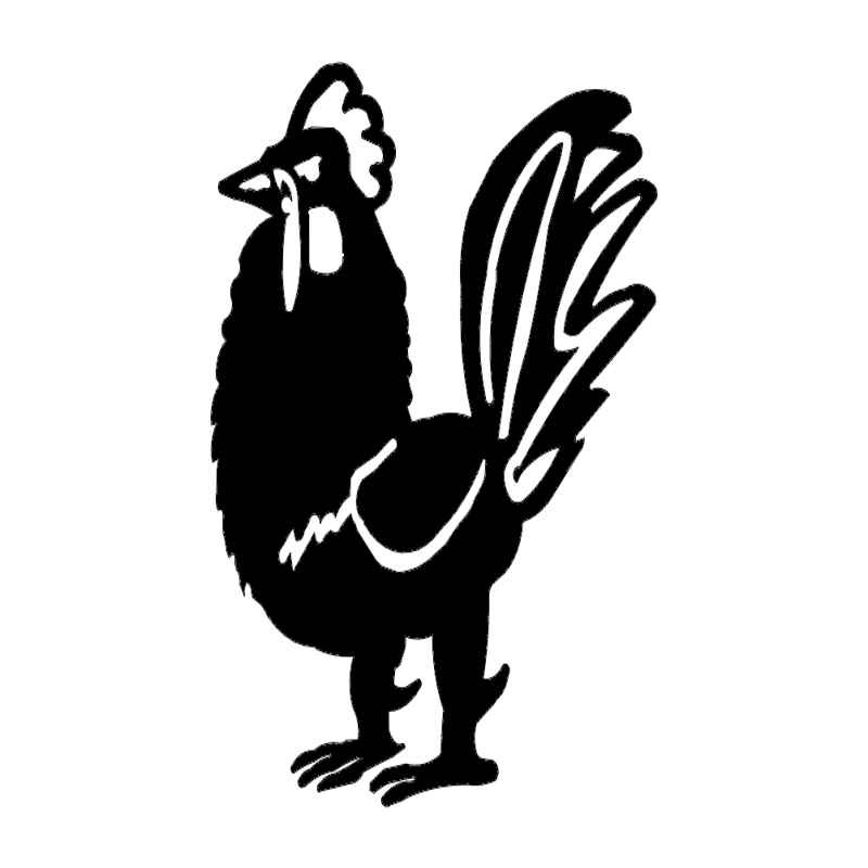طرح فایل وکتور خروس مناسب برای استفاده در دستگاه های cnc چوب و cnc لیزر - rooster vector dxf file