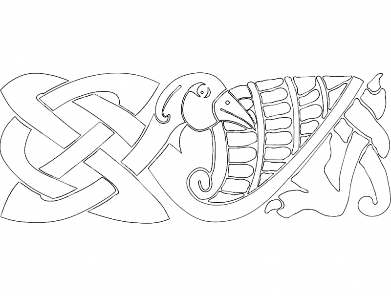 طرح پرنده مناسب برای استفاده در دستگاه های cnc چوب و cnc لیزر - bird design dxf file