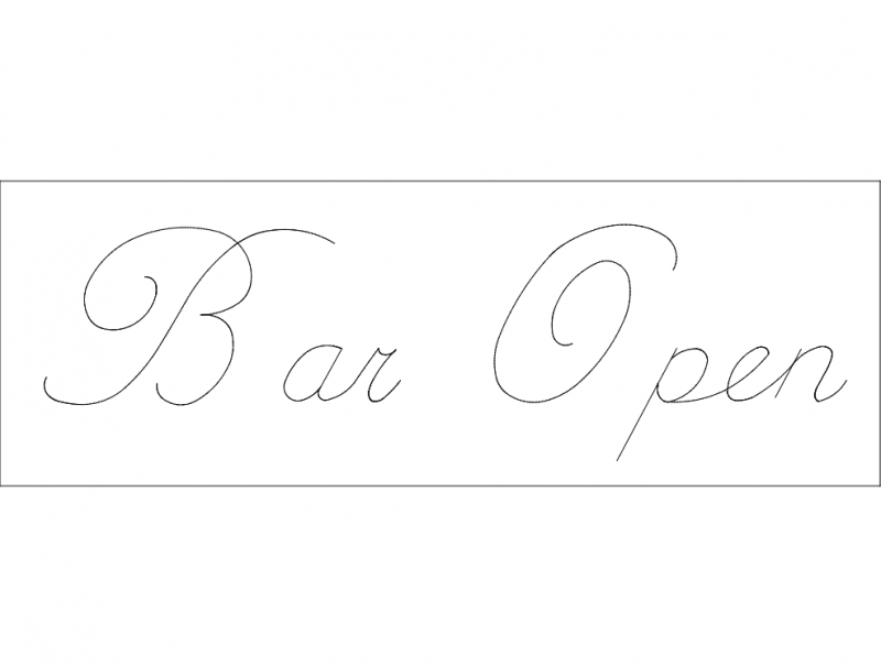 طرح را با نوار باز کنید مناسب برای استفاده در دستگاه های cnc چوب و cnc لیزر - bar open dxf file