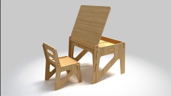 طرح برش صندلی کودک 02 مناسب برای استفاده در دستگاه های cnc چوب و cnc لیزر - child chair cutting 02 dxf file