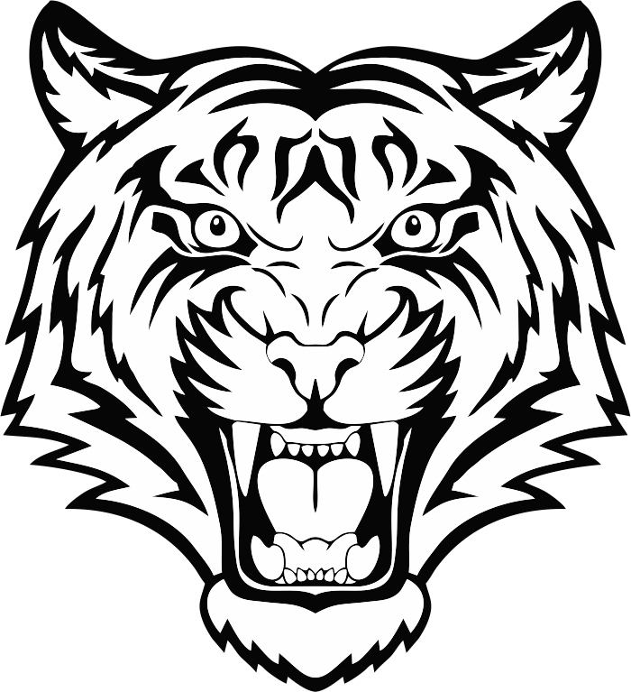 طرح وکتور سر ببر مناسب برای استفاده در دستگاه های cnc چوب و cnc لیزر - tiger head vector cdr file