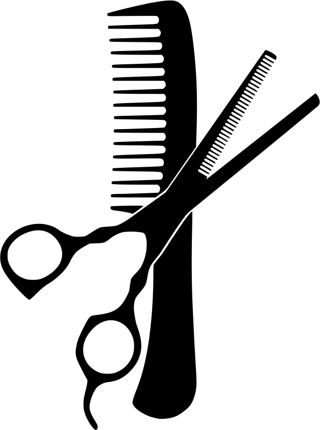 طرح شانه و قیچی آرایشگری مناسب برای استفاده در دستگاه های cnc چوب و cnc لیزر - hairdresser comb and scissors cdr file
